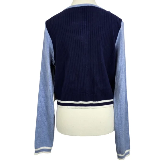 Freshman 1996 Color Block Ribbed Cardigan | XL | Button Front - Picture 3 of 7